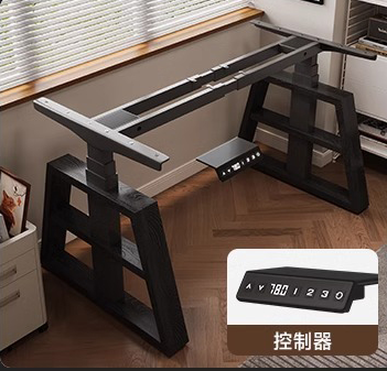 T015 A-Leg Desk Frame — complete black model view; size not identified